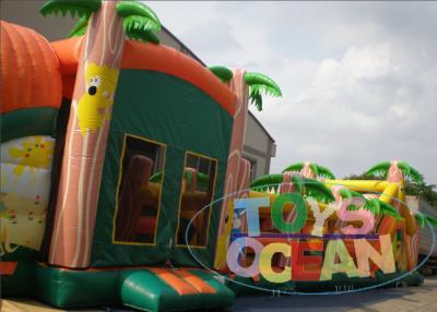 China Animal Toddler Inflatable Obstacle Course Security Durable 25M Jungle for sale