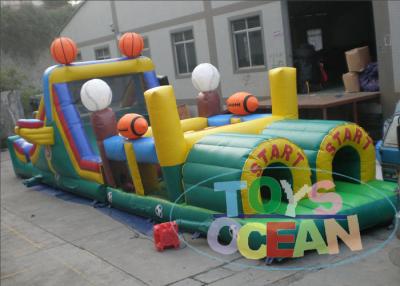 China Excellent Fun Outdoor Obstacle Course For Adult /  Commercial Bounce House for sale
