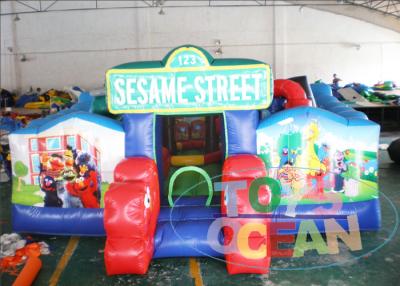 Chine Enfants en bas âge de marche de videur de terrain de jeu de Sesame Street de lune combinée gonflable de château à vendre