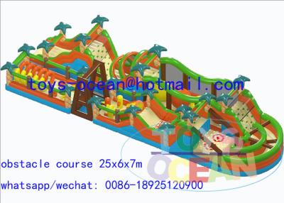 China Amazing Race Adult Big Inflatable Obstacle Course Outdoor Playground Equipment for sale