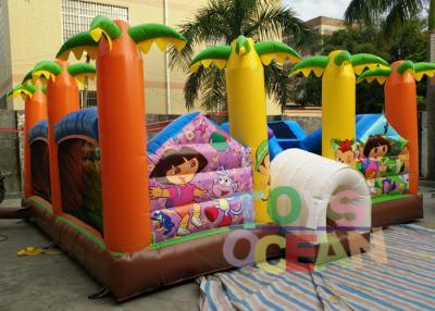 China Kids Party Playground Inflatable Bouncer Combo Dora The Explorer Jumping Castle for sale