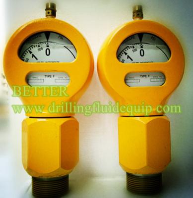 China CAMERON TYPE D and F Mud Pressure Gauge Salt Water Gas or Standard API 16C  Alloy Steel for sale