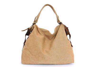 China Nice Coated Canvas Handbag Elegance Khaki Canvas Bag Wholesale Canvas Hobo Bag for sale