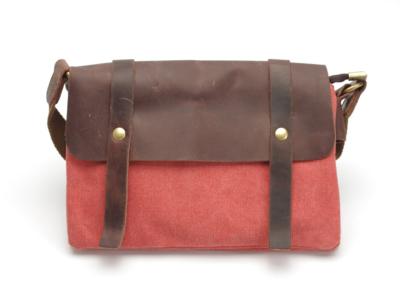 China Vintage Style Leather and Canvas Bags Satchels Mens Canvas Bags for sale
