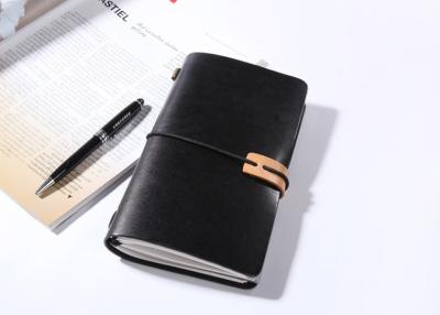 China N52-L Black Leather Bound Notebook Refillable Leather Journal à venda