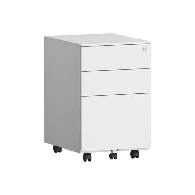 China Customizable Side Open Three Drawer Mobile Pedestal Cabinet  0.6mm Thickness for sale