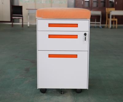 中国 Rolling Powder Coating Metal Pedestal Cabinet 3 Drawer Office Filing ODM 販売のため