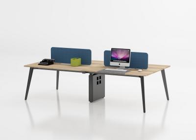 China Modern Office Workstation Desk Wood And Steel Material For 4 Person for sale