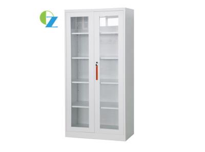 China Metal Four Shelves Steel Office Cupboard Glass Door with Display / File Visible for sale