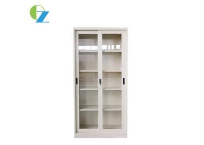China Glass Sling Door Steel Storage Cupboards Office Furniture H1850*W900*D400mm for sale