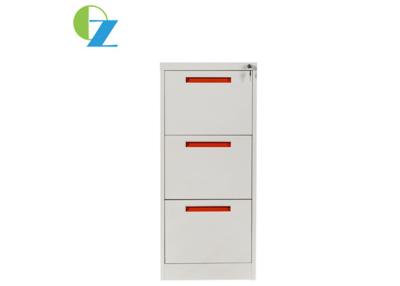 China Cold Rolling Steel Vertical 3 Drawer Filing Cabinet 1330mm Height With Name Tag for sale