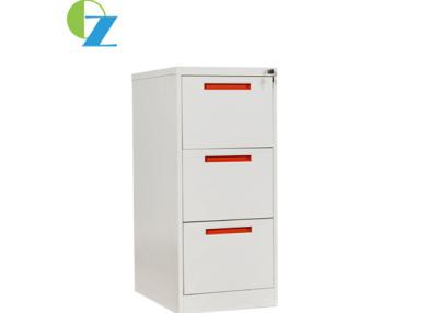 China Customized Office Vertical Steel Filing Cabinets , Three Drawer Metal File Cabinet for sale