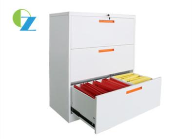 China 0.8mm Three Drawers Lateral Office Storage Filing Cabinets Custom Logo Design for sale