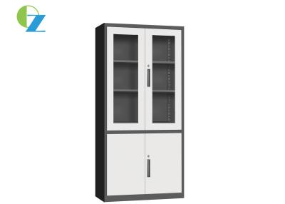 China H1850*W900*D400mm KD Structure File Cabinet With Glass Door Inside for sale