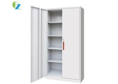 China White Modern Office Furniture Metal Office Cupboard KD Structure 2 Door for sale