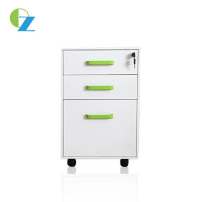 China Mobile Pedestal 3 Drawer Steel File Cabinet For Office And School Use for sale