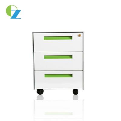 China White 3 Drawer Office Mobile Pedestal File Cabinet Size Color CUSTOMIZED for sale