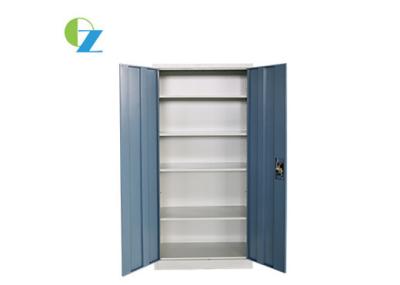 China Lockable Steel Double Door Cupboard , Four Shelves File Storage Cupboard for sale