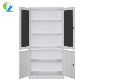 China Three Adjustable Shelves Steel Office Cupboard With Metal Handle H1850*W900*D400 for sale