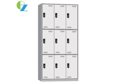 China Durable Nine Doors Office Locker Cabinet With Ventilation Hole Rust Resisting for sale
