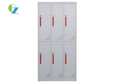 China 1850mm Height 6 Door Steel Locker Storage Cabinet For Sports Club / Hospital for sale