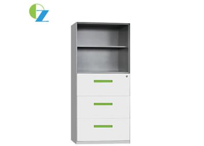 China White Silm Edge Office Shelves And Cabinets , Metal Storage Cabinet for sale