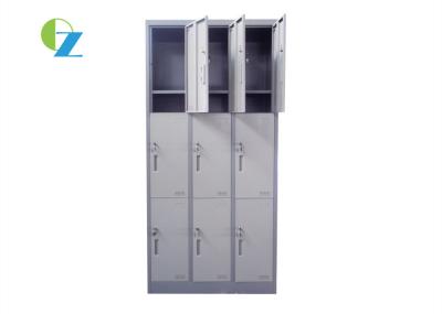 China 9 Door Steel Storage Lockers Wardrobe School Office Furniture Easy Clean for sale