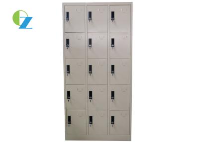 China Customized Color 15 Door Steel Office Lockers , Metal Locker Cupboard for sale