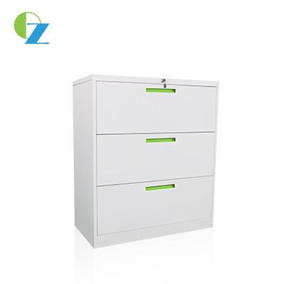 China Office Lockable Multi Drawer H1030mm 3 Drawer Lateral File Cabinet Metal for sale