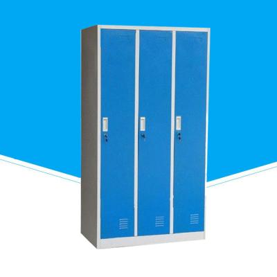 China 3 Door Thick 0.5mm Locker Room Cabinets For School Students for sale