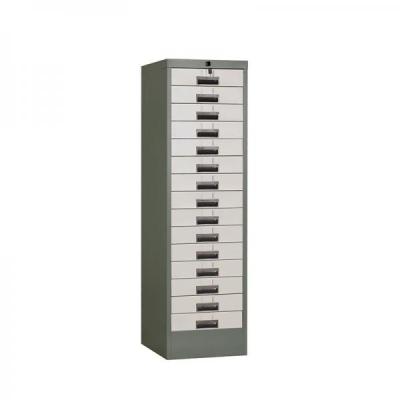 China Non Knock Down H1324mm Vertical Steel Filing Cabinets Steel 15 Drawer Filing Cabinet for sale
