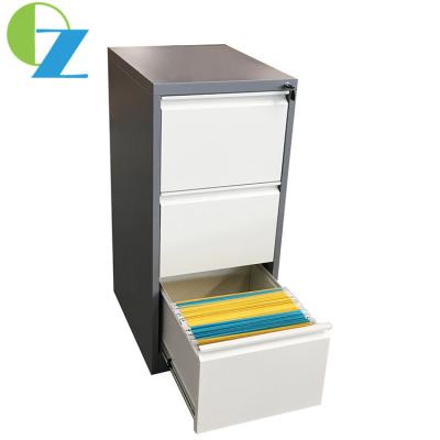 China Assembled 3 Layer Steel Office Vertical File Cabinet Metal Drawer Units for sale