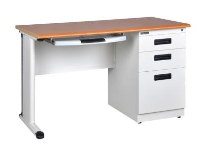 China KD Metal Steel Office Computer Table H750mm With Three Drawers for sale