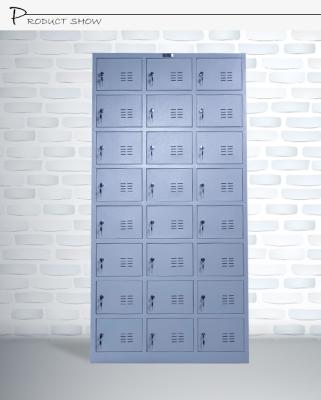 Китай 24 шкафчика H1850*W900*D450MM шкафа хранения металла двери для офиса продается