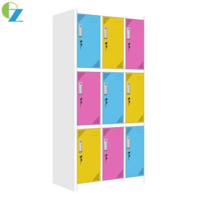 China Knocked Down Cam lock Metal Locker cabinet Colorful 1850mm Height for sale