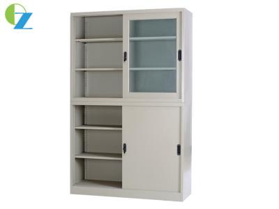 China Glass And Steel Sliding Door File Cabinet Office Steel Cupboard Filing Storage for sale