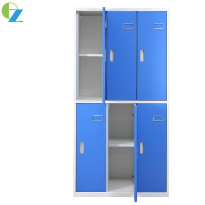 China Colorful 6 Door Steel Clothes Locker With Mirror Changing for sale