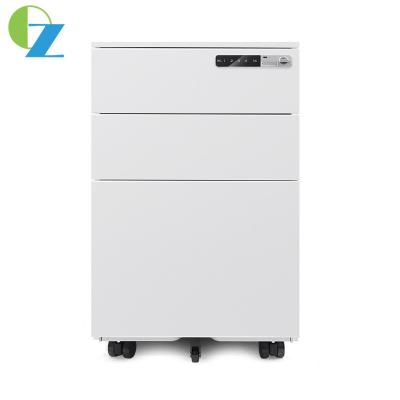 China Electronic Password Lock 3 Drawer Rolling File Cabinet Movable Drawer Cabinet for sale