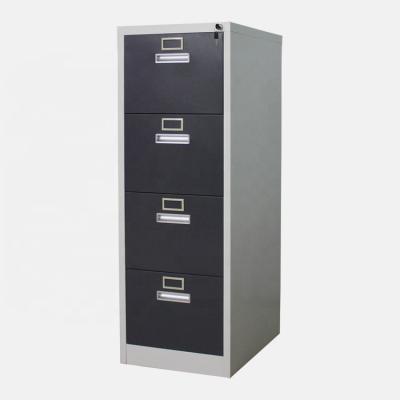 China Steel Vertical Metal Filing Cabinet 4 Drawers For Hanging Suspension Folder for sale