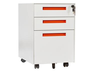 China Load 35kgs W390mm Steel Mobile Pedestal With 3 Drawers Cyber Lock for sale