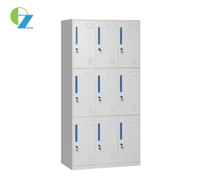 China Cold Rolling Steel Office Lockers Horizontal White Closet Wardrobe for sale