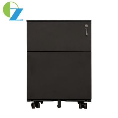 China Side Open Mobile Pedestal Filing Storage Cabinet 2 Drawers Lockable Non Kd for sale