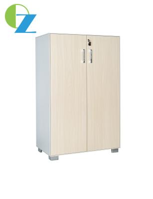 China Slim Metal Wood Space Saving File Cabinet 2 Tier Swing Adjustable Foot for sale
