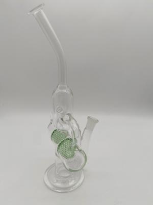China El reciclador de vidrio de Shisha de la cachimba Bong el tubo de agua del burbujeador de vidrio de 14,4 mm que fuma de 9 pulgadas Bong en venta