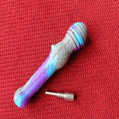 China High Durability Silicone Vapor Straw Inhalation Device 14.5cm for sale