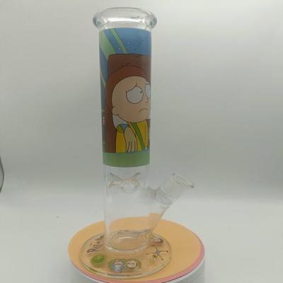 China 2,5 cm ronde rooktabak glazen waterpijp bong met reinigingsborstel Te koop