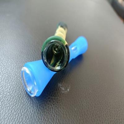 China Blue Diamond Silicone Glass Bong Water Pipe 5 Inch for sale