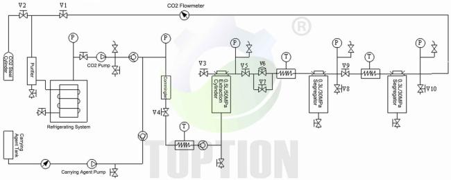 TOPT-120-50-0.5 supercritical co2 extraction plant design