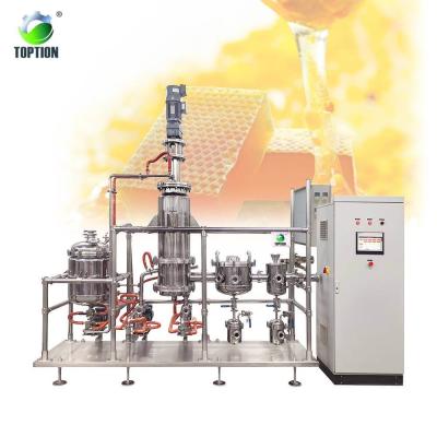 China Purificación de propóleo de miel Evaporador de película limpia Destilación a vacío de vía corta en venta