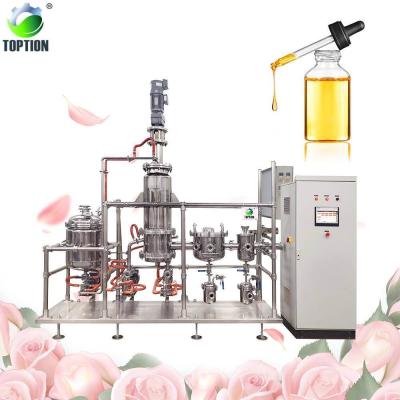 China Unidad de destilación de vía corta de vaporizador de película limpia para extracción de aceite esencial de rosa en venta